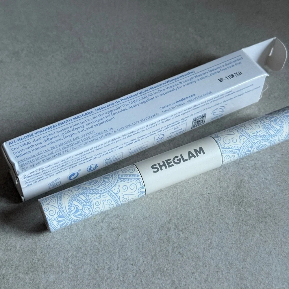 SHEGLAM All in One Mascara Waterproof Blue New in Box Length Volume